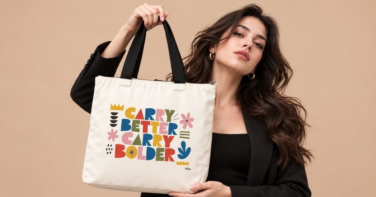 Trishii -Tote Bag With Detachable Strap for Work Mode and Weekend Mode